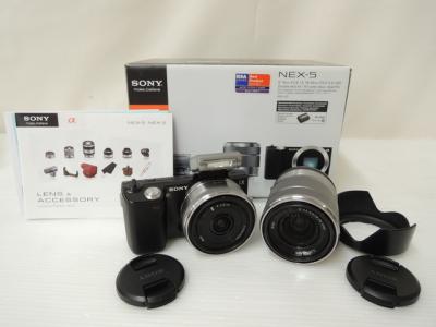 SONY ソニー α NEX-5 ダブルレンズキット NEX-5D B カメラ ミラーレス一眼 ブラック