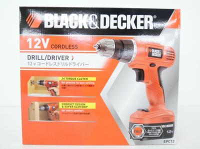 美品】Black& Decker コードレスドライバー バッテリー2個付