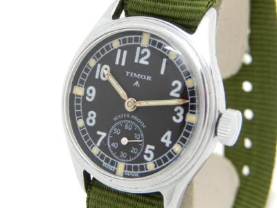 ティモール TIMOR ミリタリーウォッチ 英国軍用 スモールセコンド 手巻き |  アンティーウオッチマンはROLEX（ロレックス）・OMEGA（オメガ）・TUDOR（チュードル）などアンティーク腕時計の委託通販専門店—時計 の委託・アンティーウオッチマン