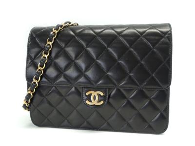 CHANEL シャネル マトラッセ  チェーンショルダー バッグ A03569 ブラック ゴールド金具