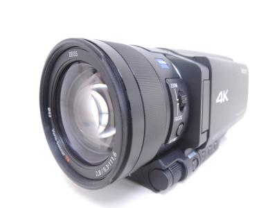 SONY ソニー ビデオカメラ FDR-AX100 4K 光学12倍 ブラック Handycam ハンディカム カメラ