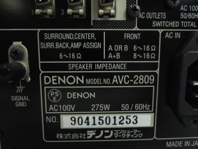 【値下げしました】AVアンプ DENON AVC-2809 中古品 DENON デノン AVサラウンドアンプ AVC-2809 - メルカリ