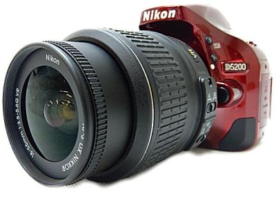 Nikon ニコン D5200 18-55VR レンズキット レッド D5200LK RD カメラ デジタル一眼レフ