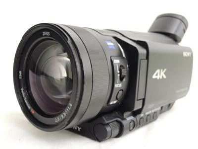 SONY ソニー ビデオカメラ FDR-AX100 4K 光学12倍 ブラック Handycam ハンディカム カメラ