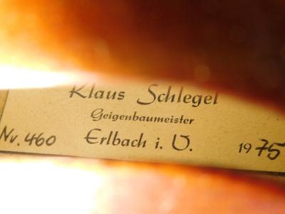 klaus schlegel クラウス・シュレーゲル460 1975 3/4 ヴァイオリン