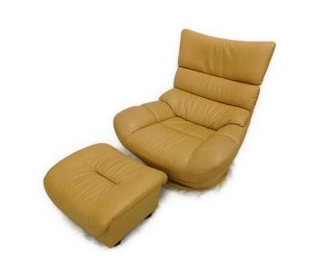 カリモク Zt68 本革 肘掛 椅子 回転 一人用 ソファ 大型の新品 中古販売 1091594 Rere リリ