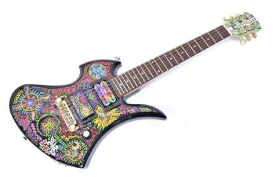 Burny MG-JR. Paisley X JAPAN hide アンプ内蔵 モッキンバード 楽器 エレキギター フェルナンデス ミュージシャンモデル