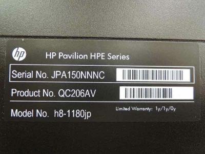 HP Pavilion h8-1180jp ミニタワー デスクトップ PC Win7 i7 16GB HDD