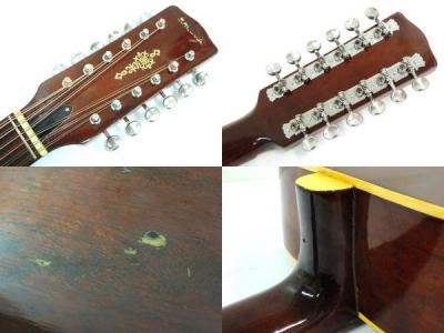 【値下げ】 12弦 W-13 guitar kasuga アコースティックギター 楽器 ケース付 ギター