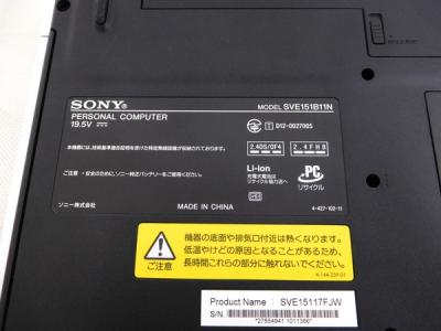 SONY VAIO SVE151B11N i5 4GB 750GB Win7 ノート PC 付属有