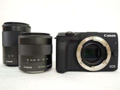 Canon キヤノン EOS M3 BK WZK カメラ 一眼レフ ミラーレス ダブルズームキット ブラック
