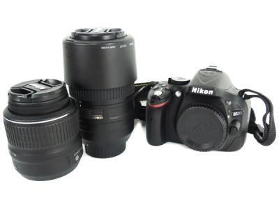 Nikon ニコン D5200 ダブルズームキット ブラック D5200WZ BK カメラ デジタル一眼レフ