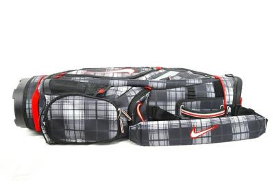 Nike チェック柄 キャディバッグ 送料無料 良品 ナイキゴルフ NIKE 14分割 アスリートスポーツ