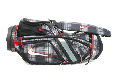 Nike チェック柄 キャディバッグ 送料無料 良品 ナイキゴルフ NIKE 14分割 アスリートスポーツ