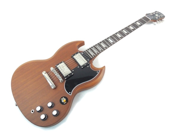 Epiphone SG 木目 エレキ ギター GROVER ペグ ケース付-