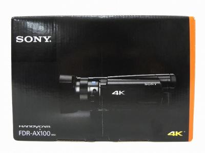 SONY ソニー ビデオカメラ FDR-AX100 4K 光学12倍 ブラック Handycam ハンディカム カメラ