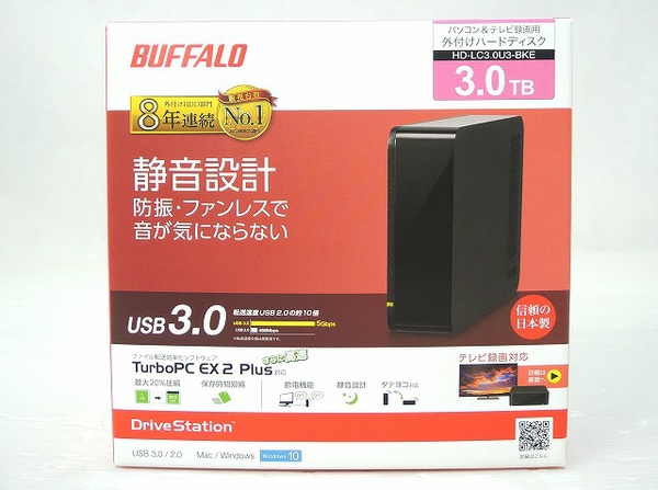 バッファロー HD-LC3.0U3-BKE(パソコン)-