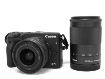 Canon キヤノン EOS M3 BK WZK カメラ 一眼レフ ミラーレス ダブルズームキット ブラック