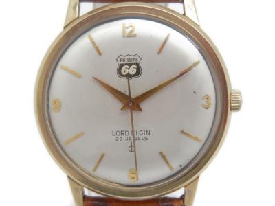 エルジン K14 585 金無垢 手巻き メンズ 腕時計 革ベルトの新品/中古