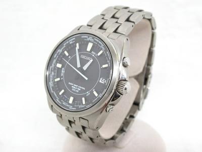 SEIKO 7B25-0AB0 電波ソーラー ワールドタイム 時計 腕時計の