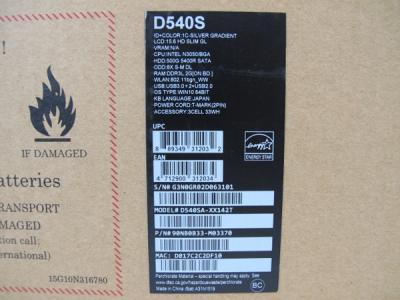 ASUS - ASUS D540SA-XX142T windows10 ノートパソコン ASUS◇15.6インチ ベーシックノートブック D540SA-XX142T