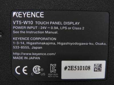 KEYENCE キーエンス VT5-W10 10型 ワイド TFTカラー タッチパネルの