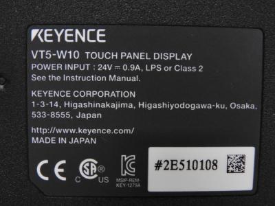 KEYENCE キーエンス VT5-W10 10型 ワイド TFTカラー KEYENCE キーエンス VT5-W10 10型 ワイド TFTカラー