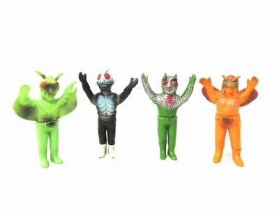 旧バンダイ ソフビ 怪人 セット カマキリ男 死神カメレオン 蜂女 仮面