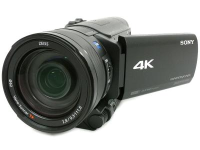 SONY ソニー ビデオカメラ FDR-AX100 4K 光学12倍 ブラック Handycam ハンディカム カメラ