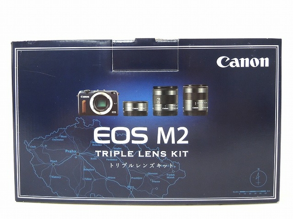 Canon ミラーレス一眼レフカメラ EOS M2 トリプルレンズキット ベイブルー-