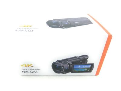 SONY ソニー ビデオカメラ FDR-AX55 ハンディカム ブラック 4K 空間光学手ブレ補正 20倍光学ズーム マニュアル操作 ビューファインダー
