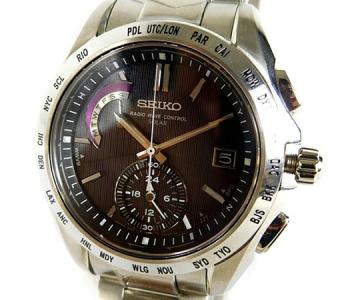 SEIKO】 ブライツ 8B54-0BB0 稼動品 シルバー&ブラック 映っ