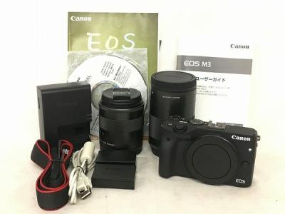 Canon キヤノン EOS M3 BK WZK カメラ 一眼レフ ミラーレス ダブルズームキット ブラック