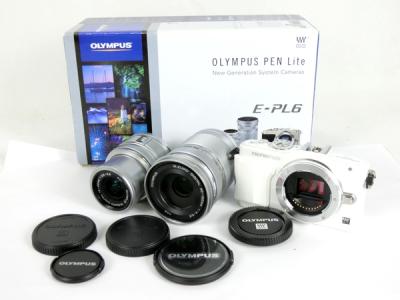OLYMPUS オリンパス PEN Lite E-PL6 ダブルズームキット カメラ ミラーレス一眼 シルバー