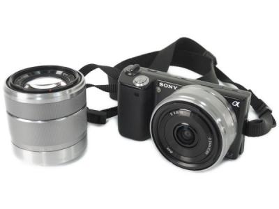 SONY ソニー α NEX-5 ダブルレンズキット NEX-5D B カメラ ミラーレス一眼 ブラック