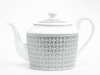 エルメス HERMES モザイク ヴァンキャトル プラチナ ティー ポット 