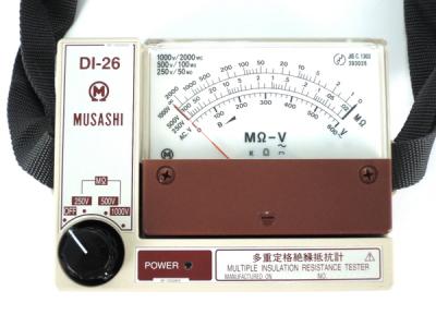 Musashi DI-26 絶縁抵抗計 測定器 電気計測器の新品/中古販売