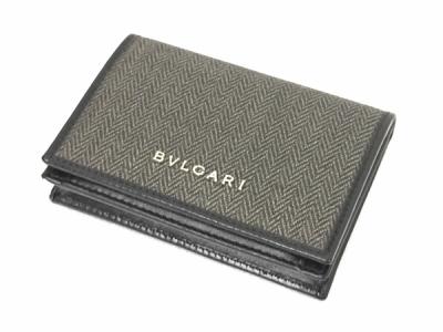 Bvlgari ブルガリ ウィークエンド メンズ 名刺入れ カードケース コーティングキャンバス ブラック グレー ファッション の新品 中古販売 Rere リリ
