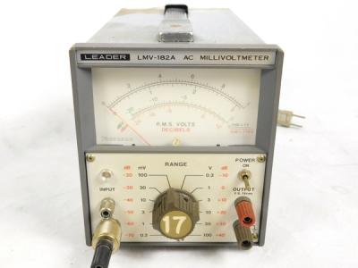 激安特価 ジャンク】LEADER LMV-186A 2チャンネルACミリボルトメーター 常套 その他
