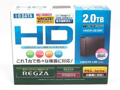 I-O DATA 外付け HDD HDCR-U2.0EK 2TB REGZA VARDIA PS3 torneの新品