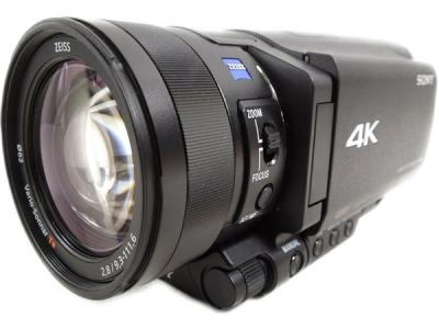 SONY ソニー ビデオカメラ FDR-AX100 4K 光学12倍 ブラック Handycam ハンディカム カメラ