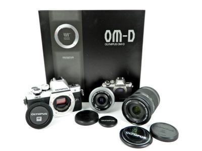 OLYMPUS オリンパス ミラーレス一眼 OM-D E-M10 Mark II EZダブルズームキット シルバー カメラ