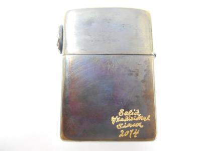 Solid Traditional Silver STS Zippo ドクロ コイン スカル ライター