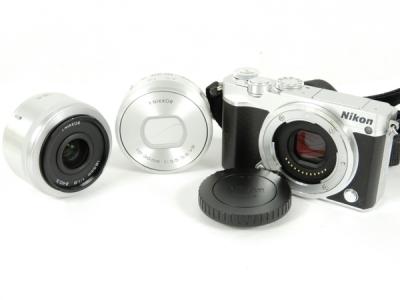 Nikon ニコン ミラーレス一眼 Nikon 1 J5 ダブルレンズキット シルバー デジタル カメラ