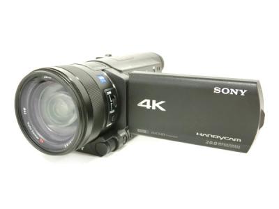 SONY ソニー ビデオカメラ FDR-AX100 4K 光学12倍 ブラック Handycam ハンディカム カメラ