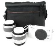 Nikon 1 J1 ダブルズームレンズキット ホワイト 付属品 おまけケース付 撮影 趣味 コレクション