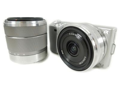 SONY ソニー ミラーレス一眼 α NEX-5 ダブルレンズキット シルバー NEX-5D S デジタル カメラ
