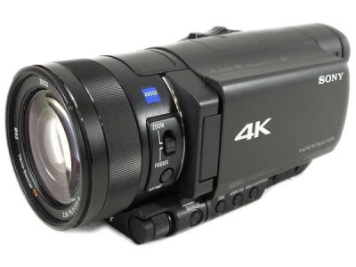 SONY ソニー ビデオカメラ FDR-AX100 4K 光学12倍 ブラック Handycam ハンディカム カメラ