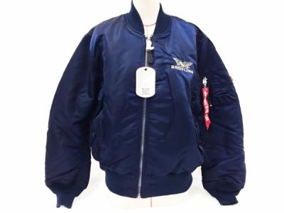 BREITLING ALPHA ブライトリング アルファ MA-1 フライトジャケット ネイビー サイズL キャップ付(アウター)の新品/中古販売 |  1330213 | ReRe[リリ]