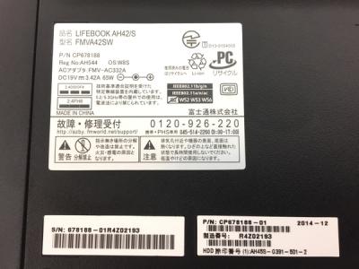 富士通 AH42/S FMVA42SW(ノートパソコン)の新品/中古販売 | 1340875